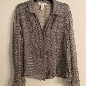 JONES NEW YORK TUXEDO SHIRT Sz 14